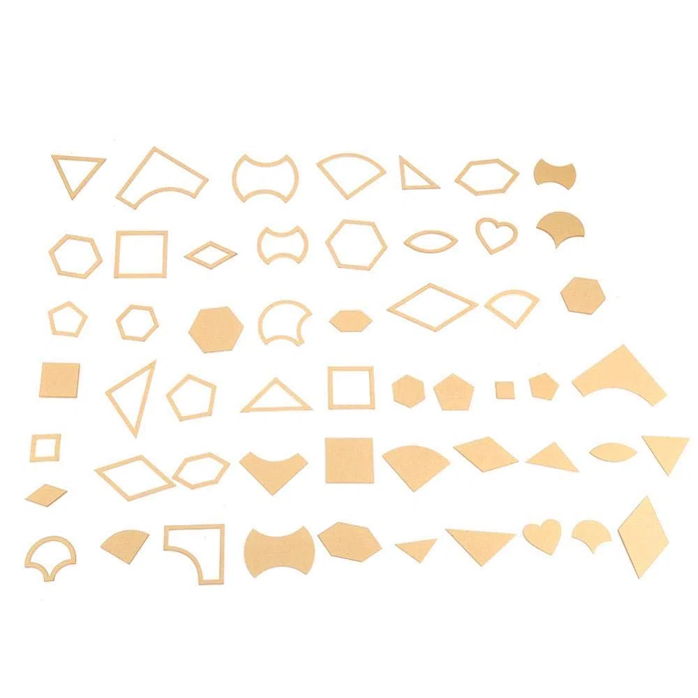 Patchwork Schablonen, Schablonen Set, Acryl, Transparent, 54 Stück Hexagon Schablone Patchwork