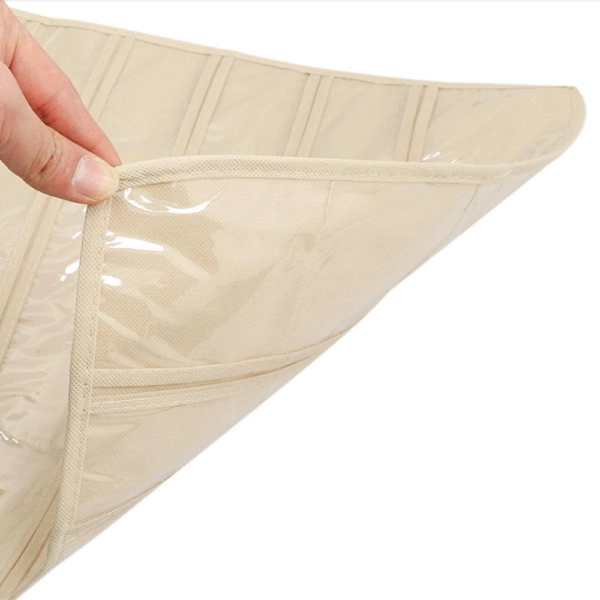 SEIWEI Hängender Schmuck-Organizer, Ausstellungsständer, 80 transparente Taschen, doppelseitig, für Kleiderschrank, Aufbewahrung, Tasche mit Haken, für Reisen, Schmuck, Ohrringe, Halsketten, Make-up