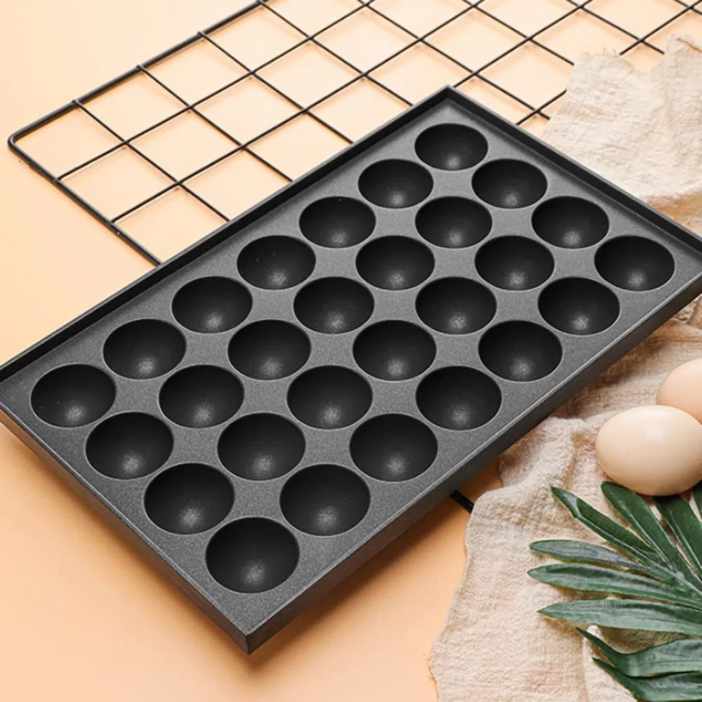 Takoyaki-Platte mit 28 Löchern, 4 cm, antihaftbeschichtet, für das Kochen zu Hause, Takoyaki Takoyaki-Platte, nur Takoyaki-Aluminiumplatten