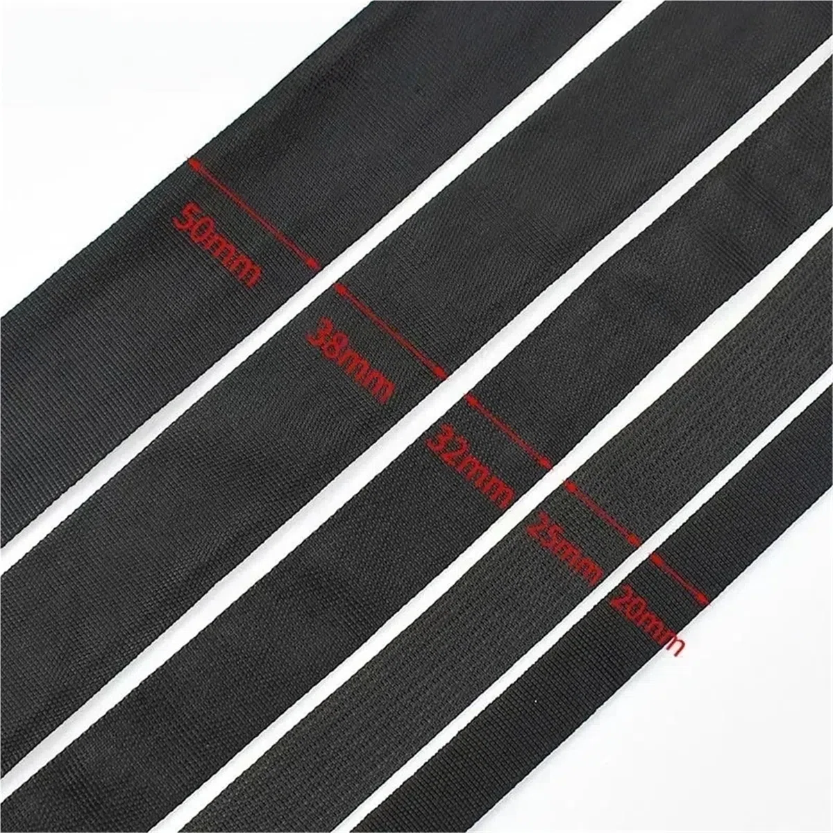 5/10 Meter doppellagiges hohles Polyester-Gurtband, 20–50 mm Breite, Handtaschengurt, Nähbesatz, Bastel-Schrägband(Black-20mm,5Meters)