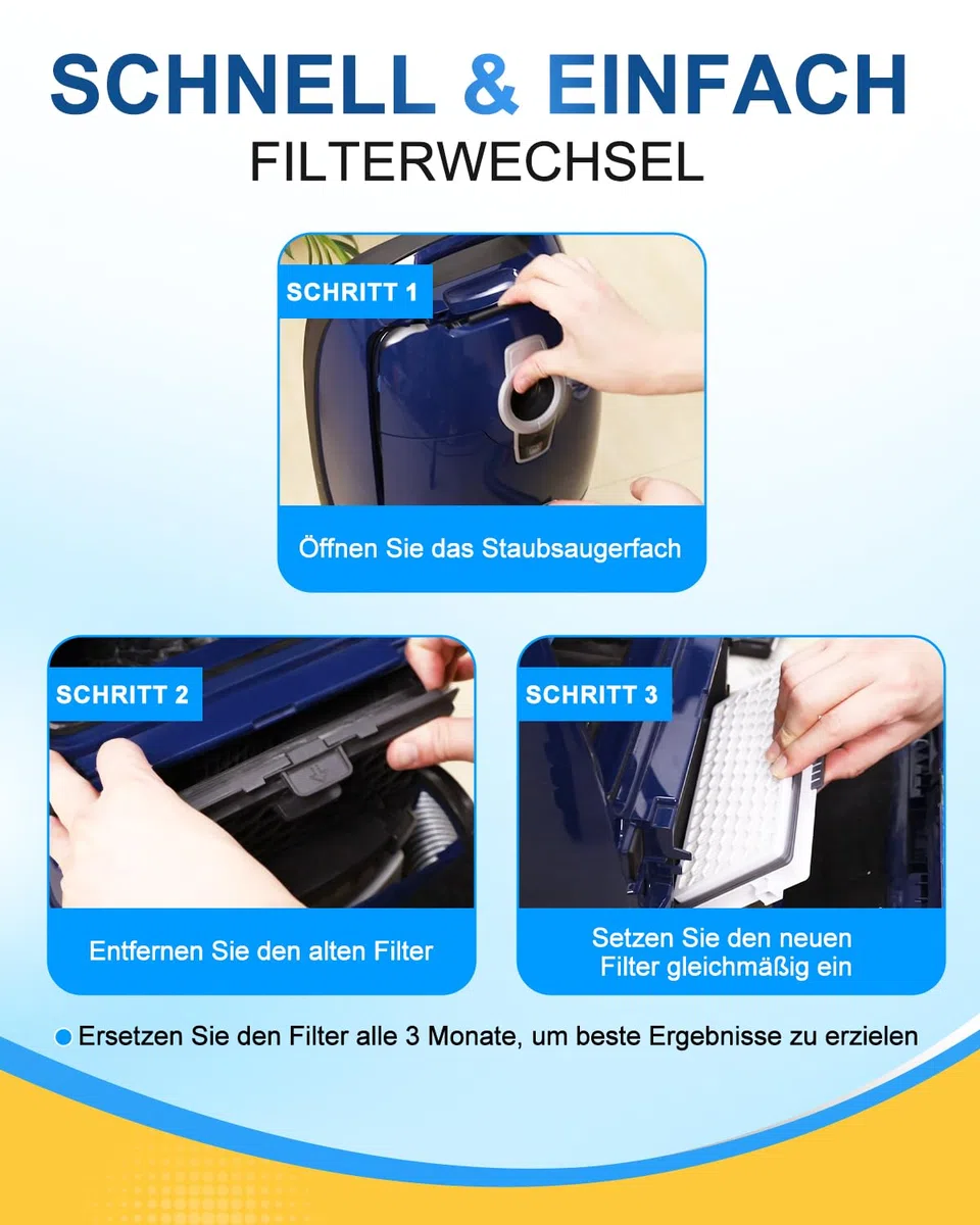 2 HEPA Airclean Plus 50 Filters für Miele Complete C3 Powerline, S8340 Staubsaugerfilter - Air Clean SF-HA 50 für Complete C2 C3 Compact C1 C2-2 Pack Staubsauger Ersatzteile Zubehör von KEEPOW