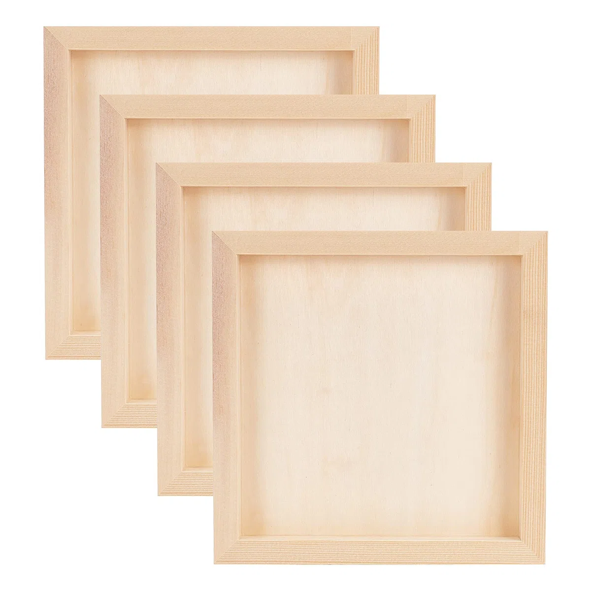 OLYCRAFT 4 stücke Holz Leinwandbretter 19.8x19.8cm Quadrat Unvollendete Holz Wiege Malerei Panel Boards Für Ölgemälde, Clay Crafting, Kunst Und Skulpturen