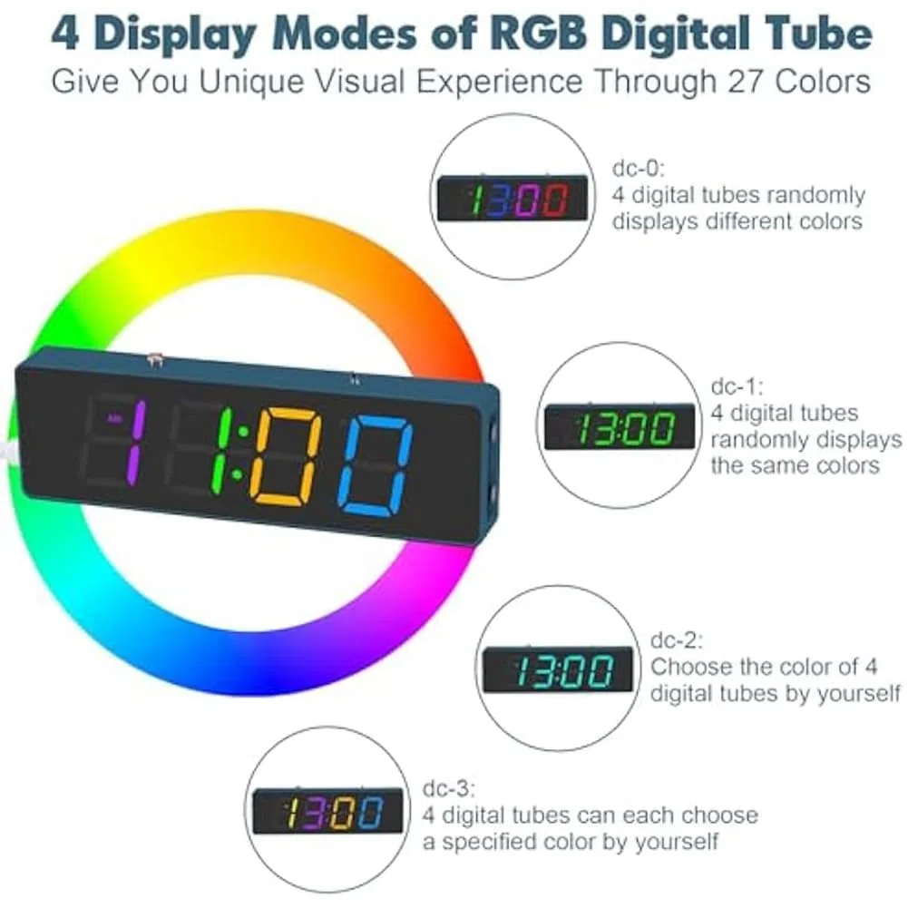 Löten Übungsset 4-Digitale-Digital- Bausatz mit RGB-Farbmodi, Display DIY-Uhr-Bausatz