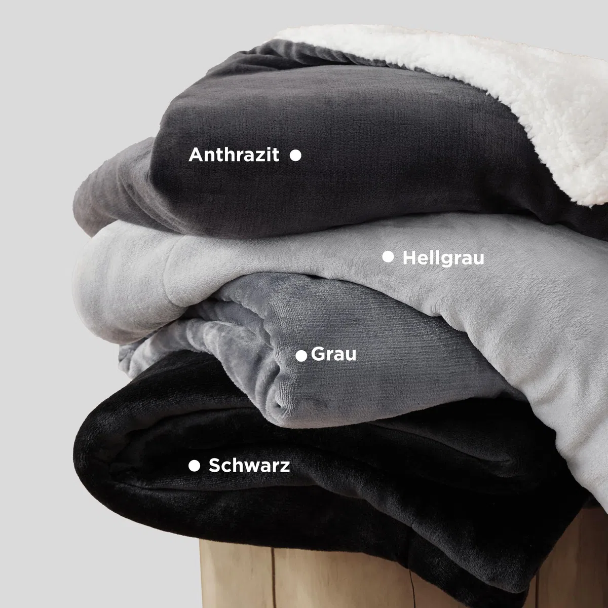 BEDSURE Kuscheldecke Warm Sherpa Wolldecke - Sofadecke, Flauschig Sofaüberwurf Decke, Dicke Couchdecke, Geschenke für Frauen, Flauschige Wohndecke, Grau, 150x200 cm, XL