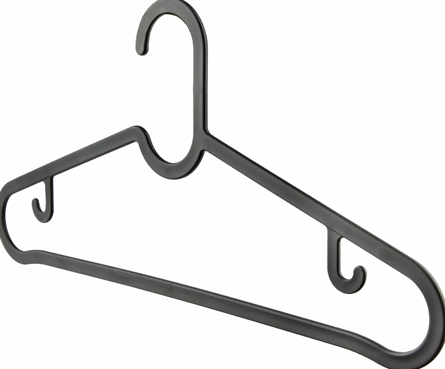 Kleiderbügel Schwarz Kunststoff - Platzsparende Kunststoffbügel Schwarz – 20 Stück, Leicht & Stabil, Für Jacken