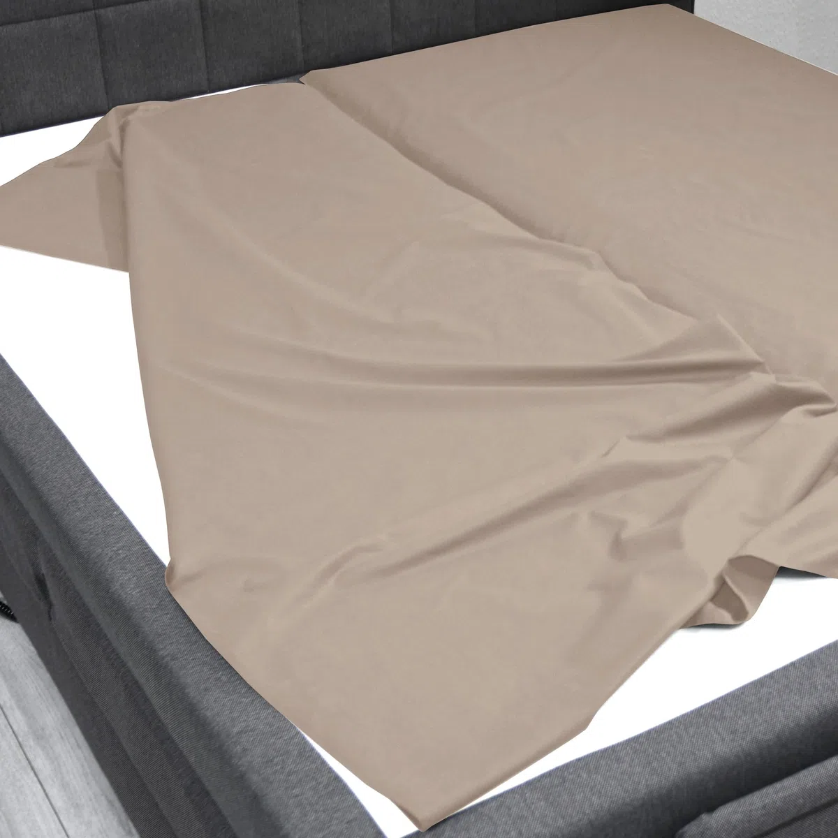 Glatte Bettlaken ohne Gummizug Bettlaken 140 x 200 cm Graubraun Uni Baumwolle Einfache Klassische Hotel Bettücher ohne Spanngummi Laken Leintuch Haushaltstuch Doppelbett Singles Einzelbett