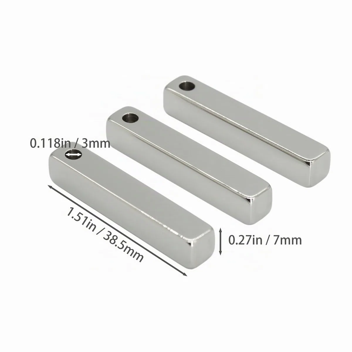 Rechteck Bar Gravur Rohlinge Edelstahl Gravur Blank 10 Pack