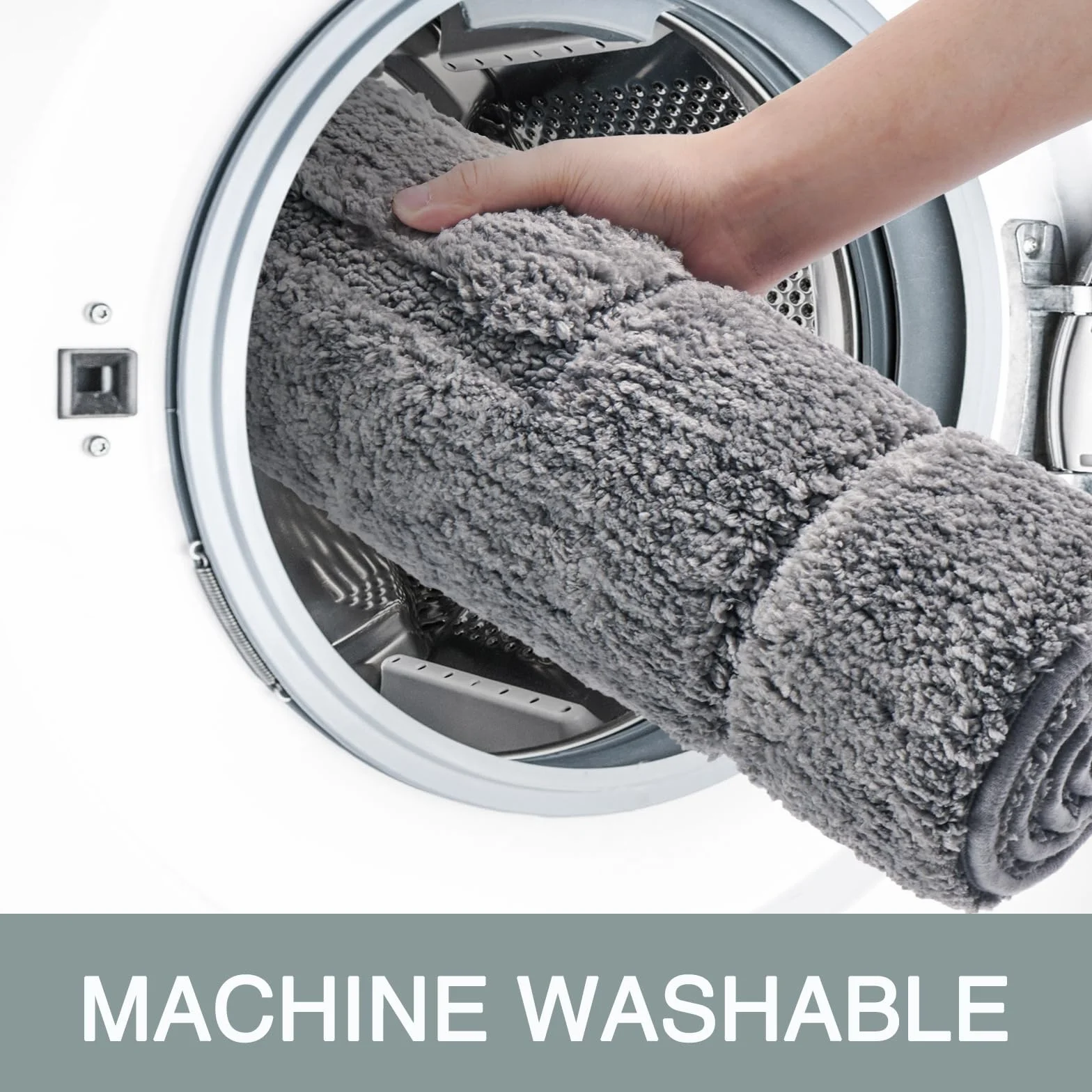 DUNSOO Badezimmerteppich, Badematte rutschfest Waschbar, Weiche Badteppich Wasserabsorbierend Mikrofaser Badvorleger für Dusche,Badewanne und Toilette - Grau,70 x 120 cm