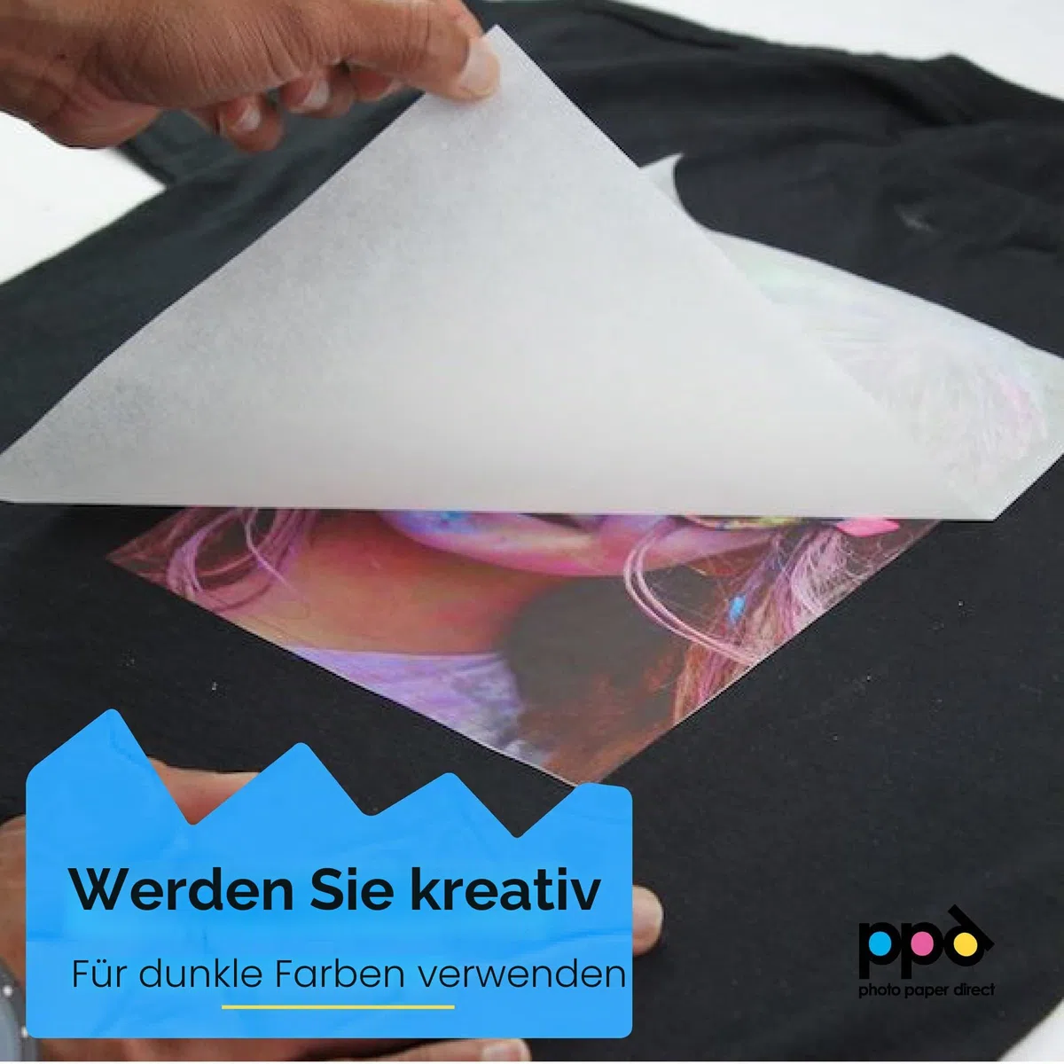PPD 20xA4 Inkjet Premium Transferpapier für Dunkles Textil, Bügeleisen und Transferpresse PPD-4-20