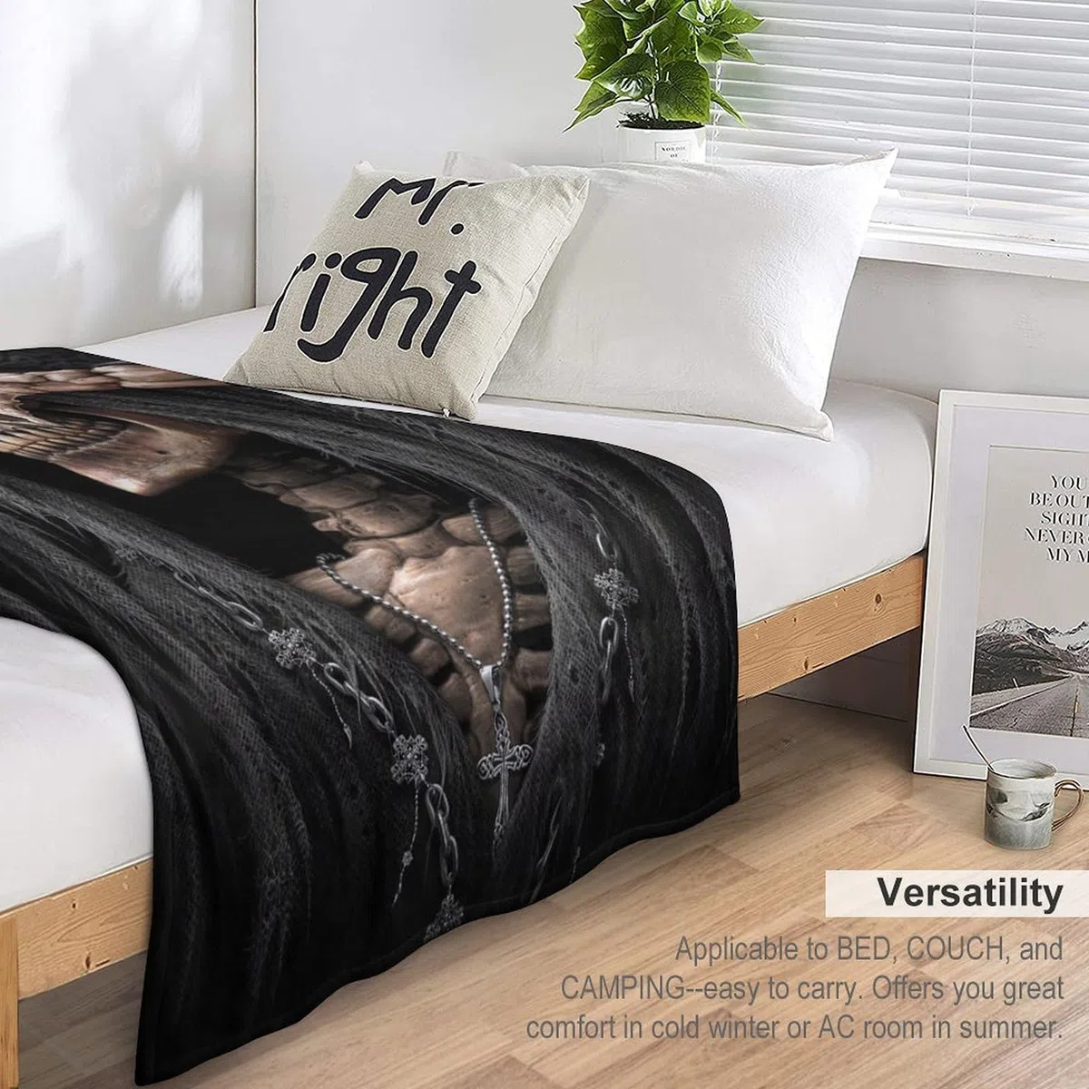 Gothic, Skelett Kuscheldecke Couchdecke Decke Aus Flannel - Tagesdecke Wohndecken Für Sofa, Couch Oder Als Bettüberwurf - Waschbare Decke（100×130cm）