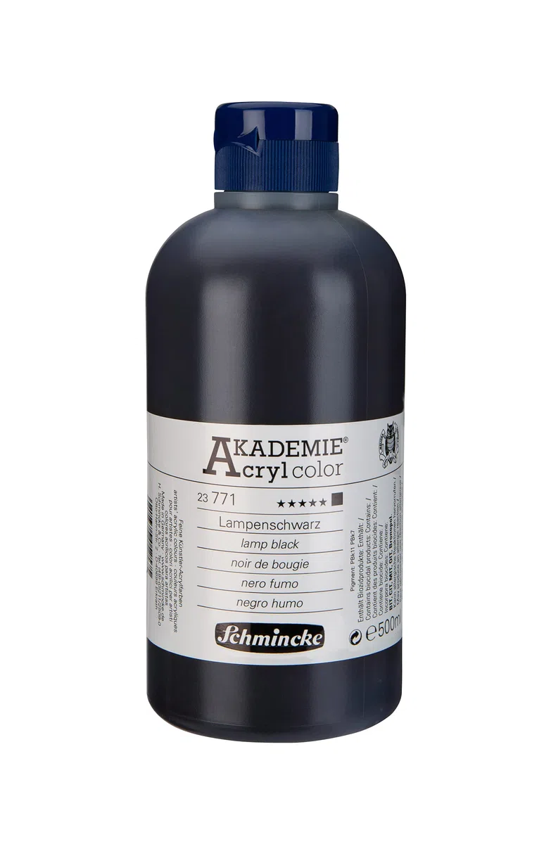 Schmincke AKADEMIE Acryl color Lampenschwarz, 500 ml, 23 771 028