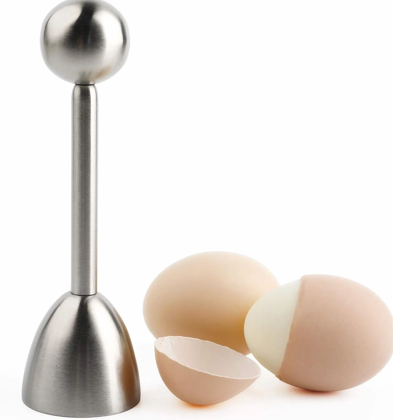 Eierköpfer Edelstahl Eier Cutter für Weiches Harte Gekochtes Eier Cracker eierschale Abscheiderentferner