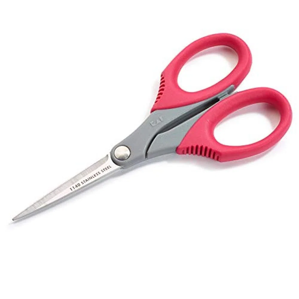 Prym 610521 Schere HOBBY Handarbeitsschere 5 1/2'' 14 cm, Edelstahl, Rot