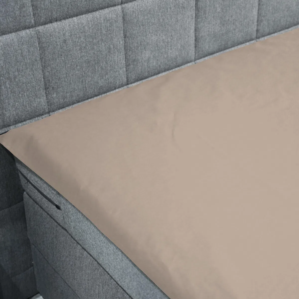 Glatte Bettlaken ohne Gummizug Bettlaken 140 x 200 cm Graubraun Uni Baumwolle Einfache Klassische Hotel Bettücher ohne Spanngummi Laken Leintuch Haushaltstuch Doppelbett Singles Einzelbett