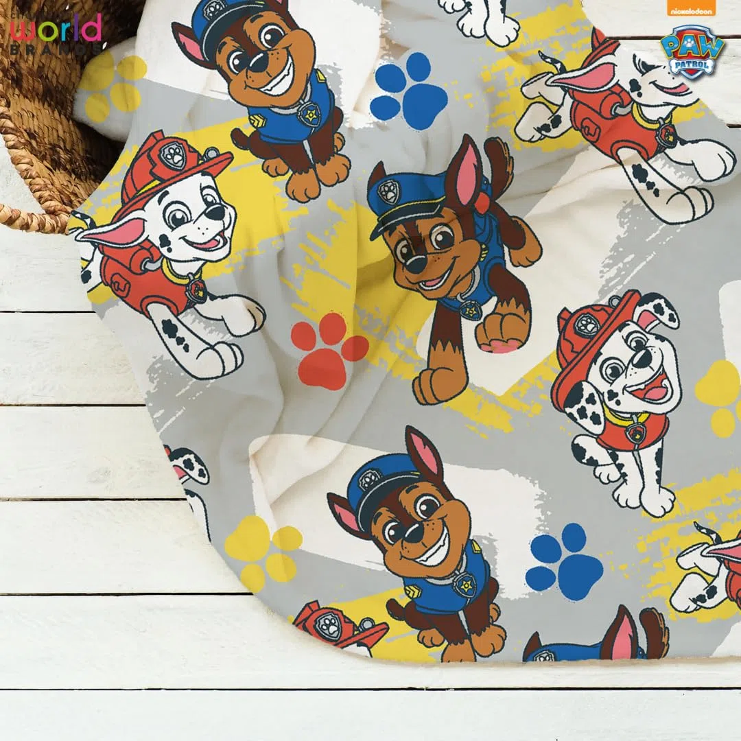 Offiziell lizenzierte Paw Patrol Fleecedecke von Character World | Superweicher, Warmer Überwurf im Kleckse-Design mit Marshall und Skye
