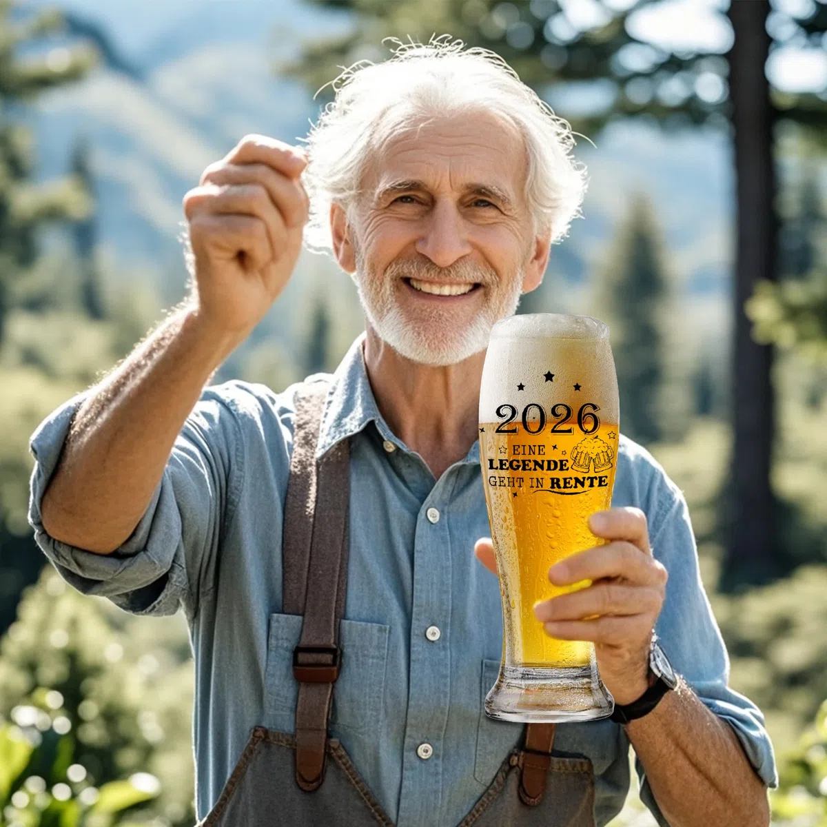 Bierglas Renteneintritt Geschenke für Frauen und Männer, 2026 Lustige Ruhestand Geschenke, Rentner Geschenk Mann Frau, Abschiedsgeschenk Kollegen, Rente Geschenk, Eine Legende Verlässt Gelände