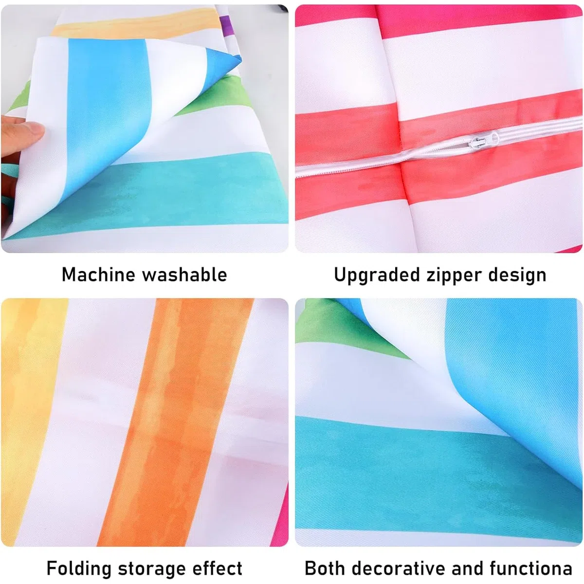 Sitzsack Kinder Spielzeug Stofftier Aufbewahrung, Organizer für Kuscheltier, Große Größe Kuscheltiere Aufbewahrung für Mädchen Jungen für Aufbewahren von Spielzeug（Frei von Füllstoffen）(Kariert)