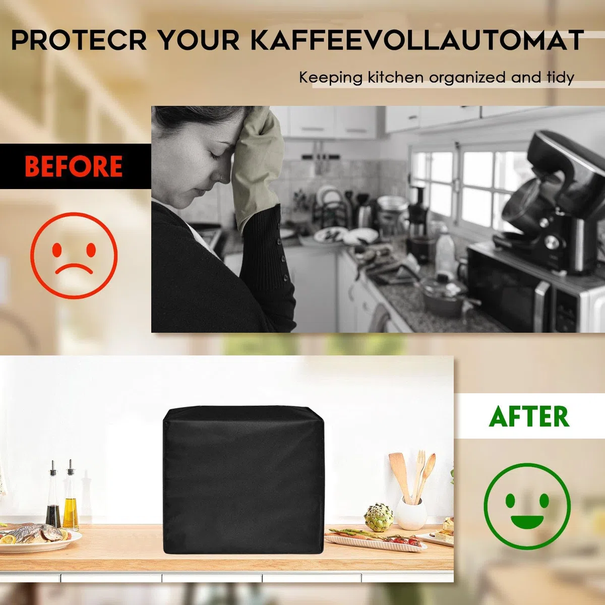 Wasserdichte Universelle Staubschutz Abdeckung für Kaffeemaschine, für De'Longhi Magnifica S/Evo, Philips Serie 2200/3300/5400 Kaffeevollautomat, Melitta Solo - Kaffeevollautomat und so weiter