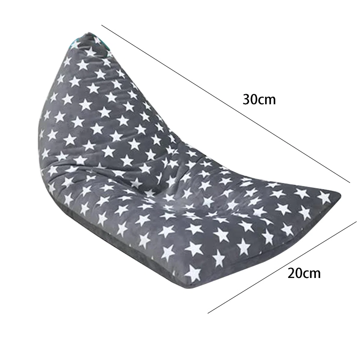 Sitzsack-Bezug für Stofftiere, groß, dreieckig, für die Organisation von Plüschtieren, Kindern, Kleinkindern, Uni, 127 x 72 x 72 cm, bunte Streifen