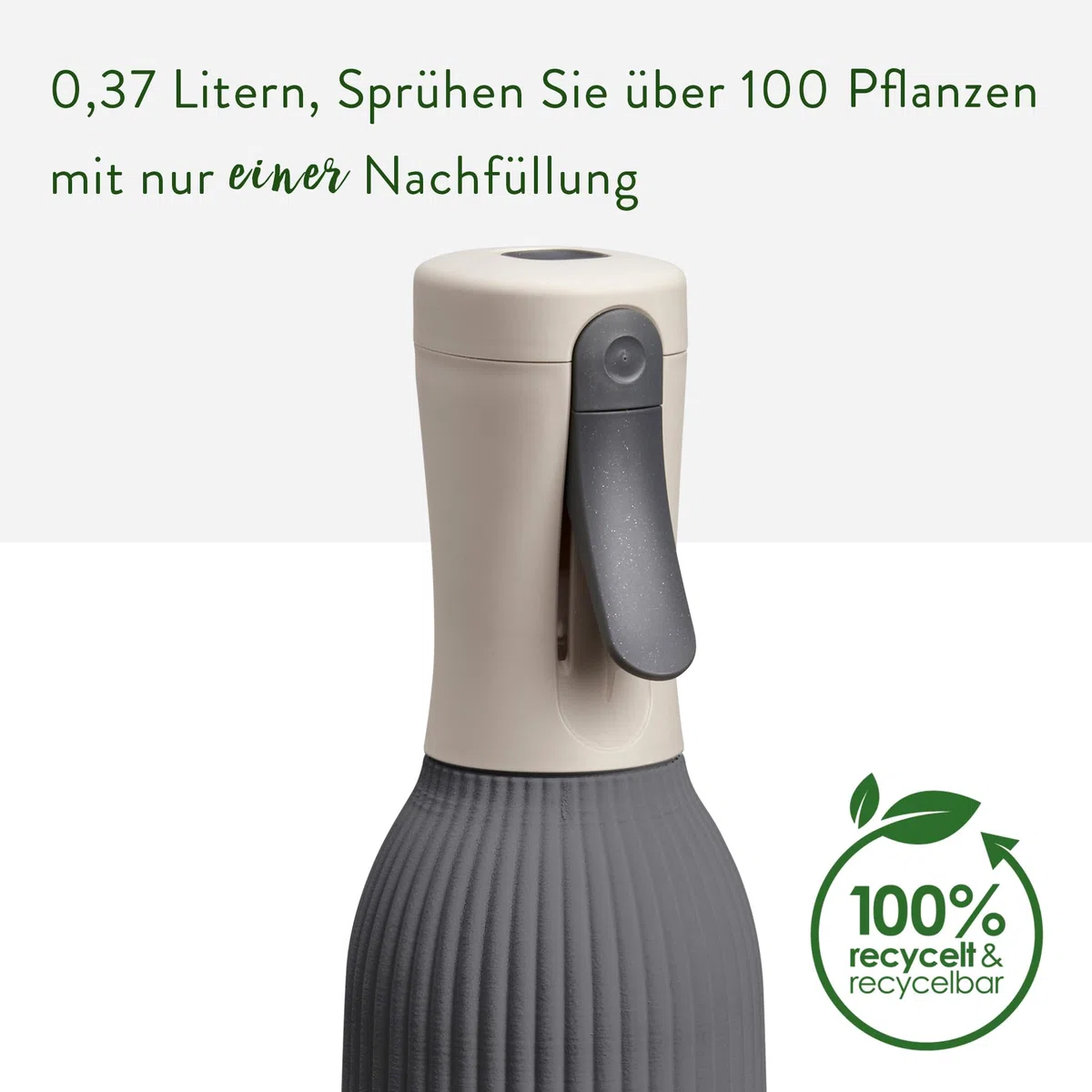 Elho Vibes Fold Plant Mister 0.37ltr - Pflanzensprüher - Vernebler - FLAIROSOL-Technologie - Recyceltem Plastik - L5.9 x B3.7 x H21.1 - Anthracite