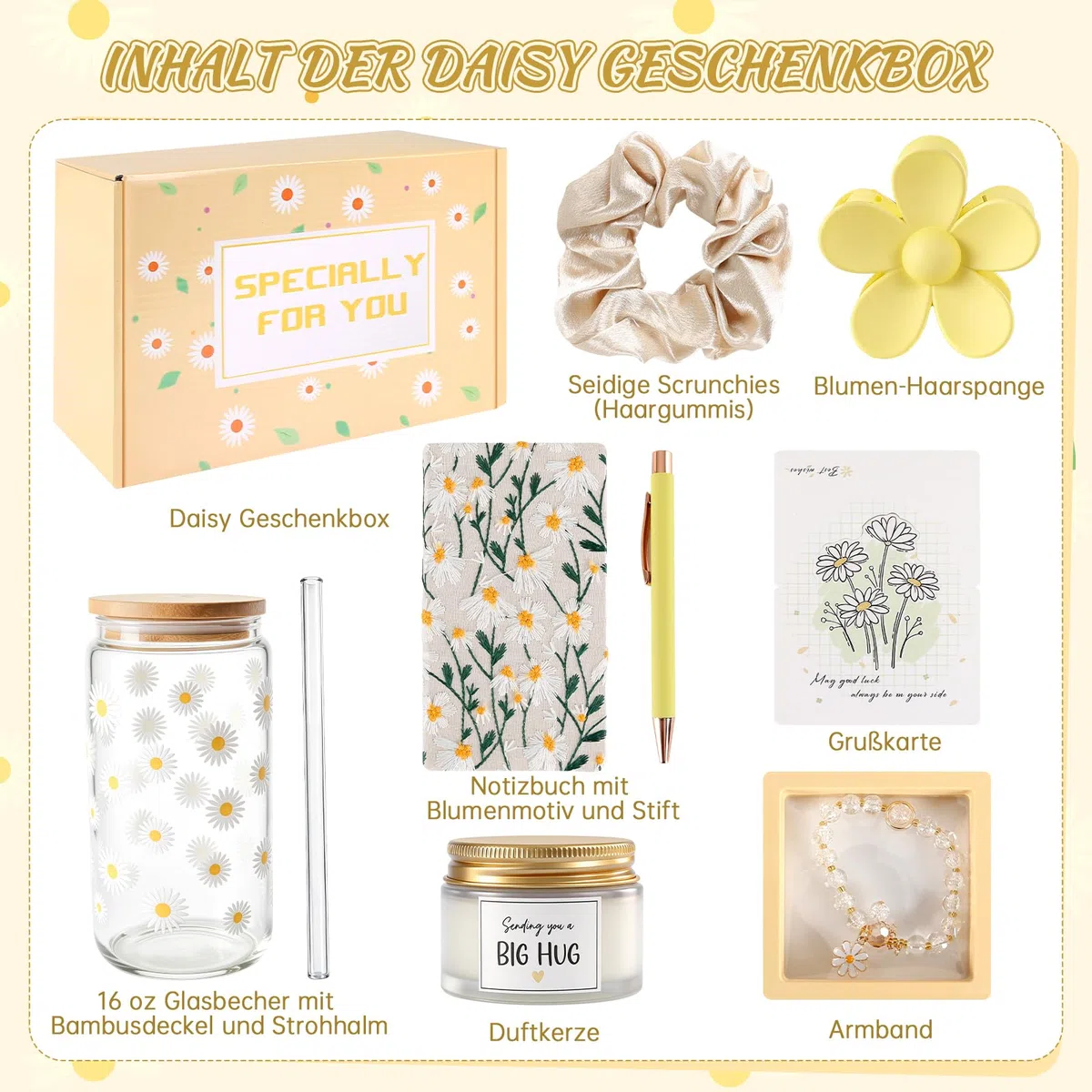 Geschenkbox für Frauen & Teenager Mädchen – Self Care Geschenkset, Cheer Up, Thinking of You & Gute Besserung Care Package für Mama, Schwester, Tochter, beste Freundin, Geburtstag & Danke Geschenk