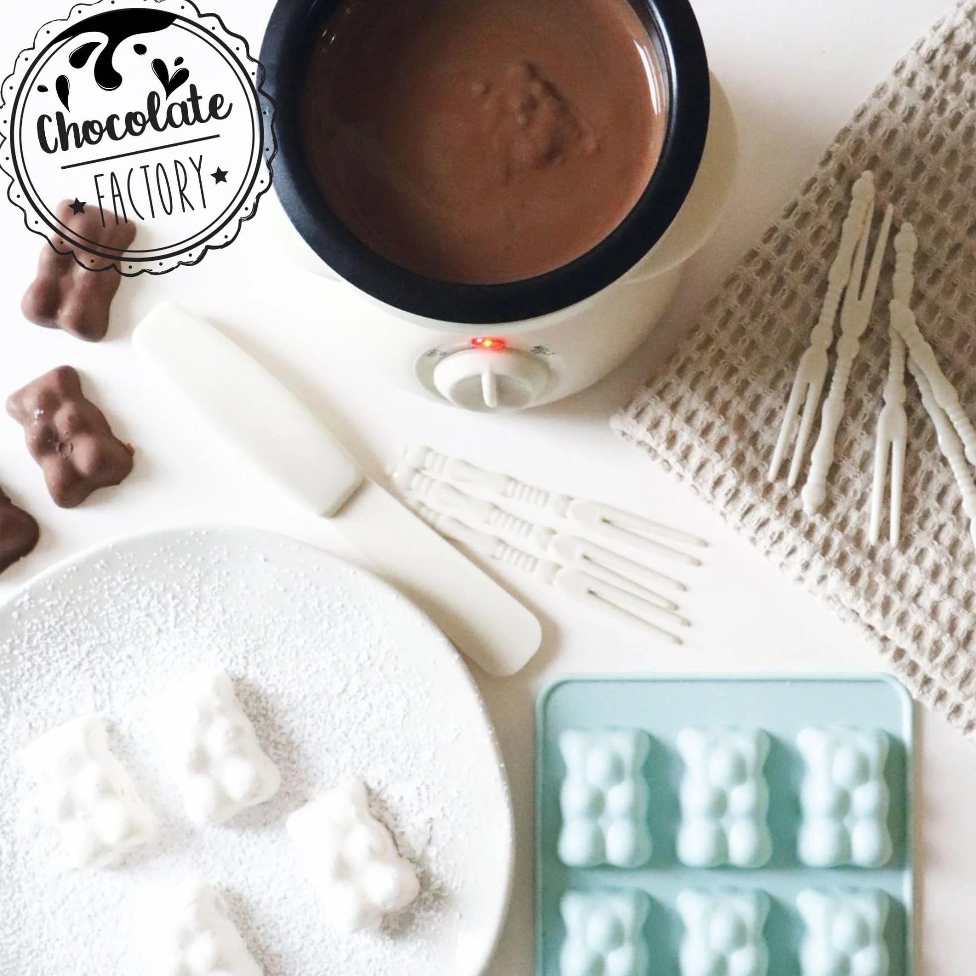 ScrapCooking - Chocolate Factory - Elektrisches Schokoladenfondue-Gerät - Für 2 bis 4 Personen - Schokoladenfondue-Maschine - Geschenkidee Backen & Küche - 3895