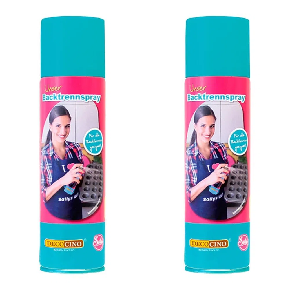 Decocino Backtrennspray – 200 ml – pflanzliches Backspray zum Einsprühen & Einfetten von Backformen, Silikonformen, Waffeleisen, Sandwich-Makern uvm. – ohne Palmöl & 100% vegan (Packung mit 2)
