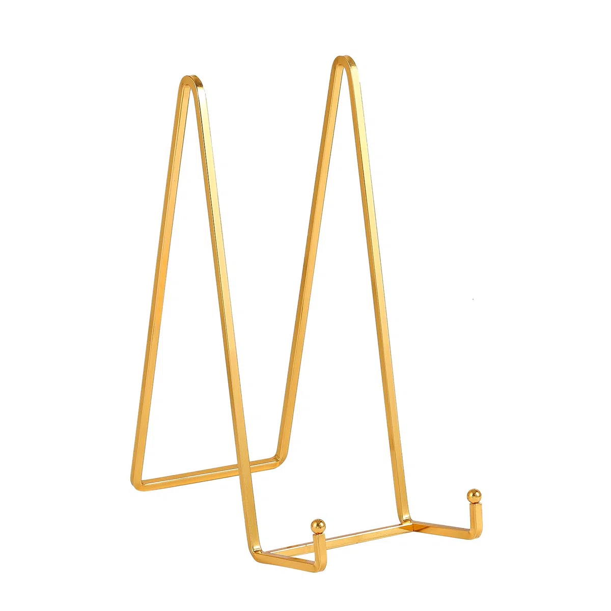 Staffelei Aufsteller Teller Ständer Metall - Tellerständer Groß - Deko Tellerhalter - Dekoteller Halterung - Eisen Staffelei fuer Buch | Foto | Bilderrahmen | Gedenktafel - Gold - 2 Stück - 25 cm