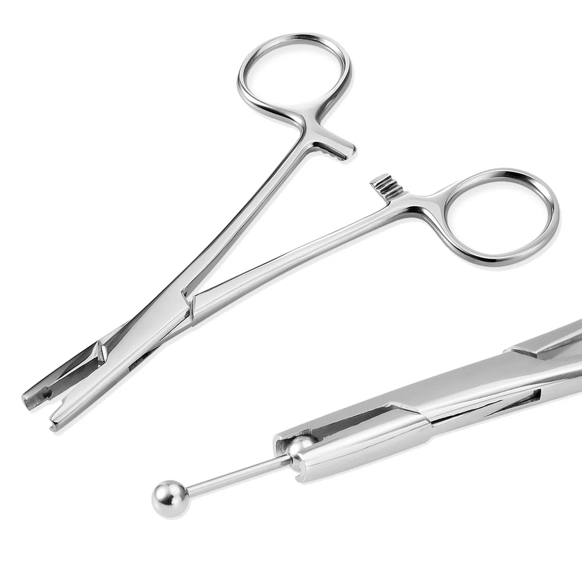 LAURITAMI 3mm 4mm 5mm Piercing Zange, Piercing Kugel Aufdreher Piercingzange für Kugeln, Piercing Klemme ür Änderung von Ohr Lippe Bauchnabel Zunge Nasen Augenbrauen Piercings