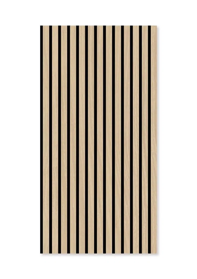 JANGAL Modular Wall Akustikpaneel, Echtholz Furnier Eiche + MDF (52 x 104 cm), Modulares Wandpaneel, mit recyceltem PET-Filz, zum Kleben oder Schrauben, Wandverkleidung, Holzpaneel (Fanal Oak)