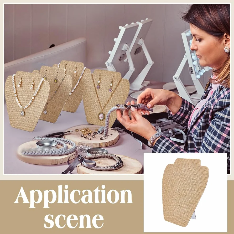 FINGERINSPIRE 6 Schmuckständer Aus Samt 20cm Hoch Hellbraun Für Ohrringe Anhänger Ketten Schaufensterpuppe Modell Halsketten Displayhalter Schmuckanhänger Aufbewahrungsregal Für Shows