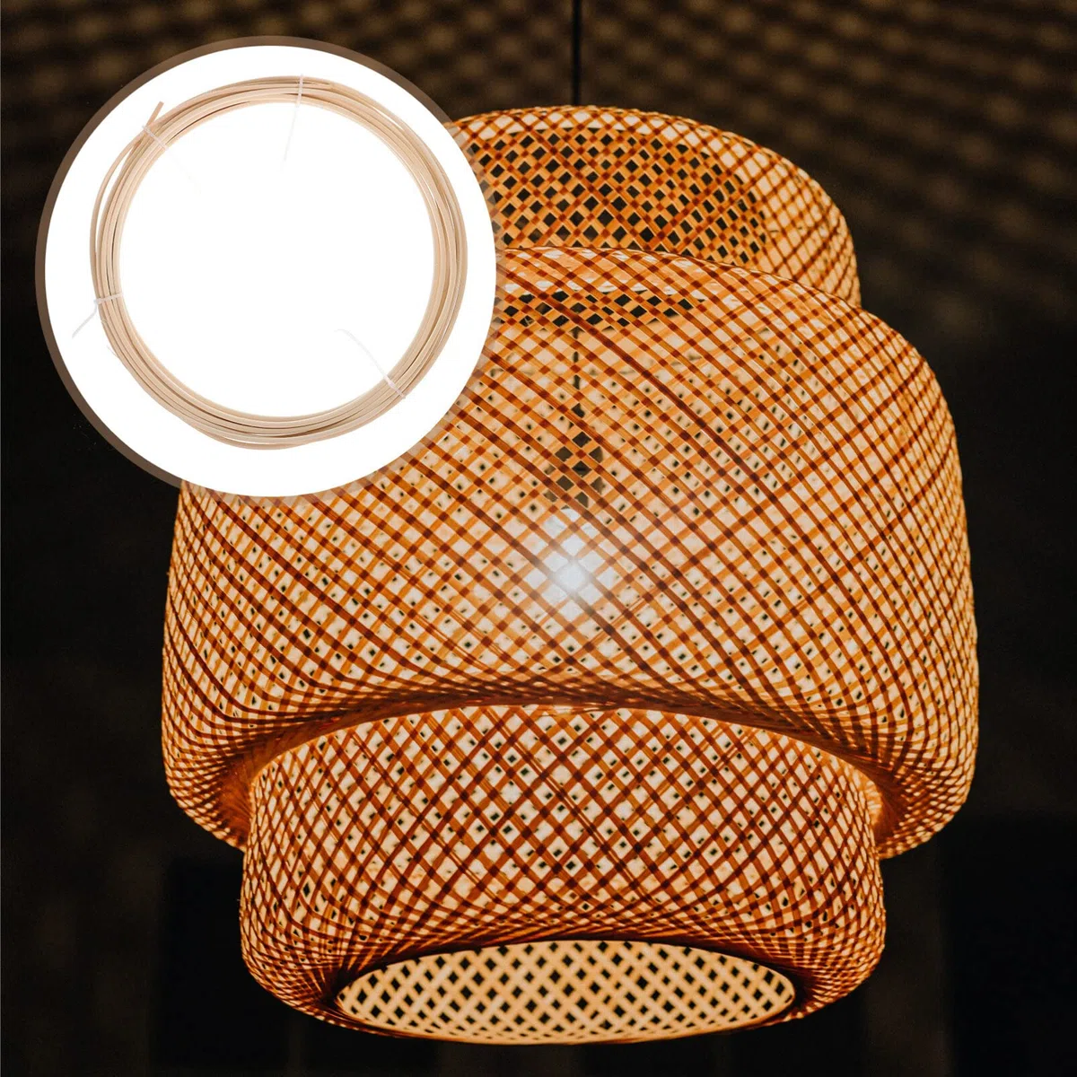 COHEALI 1 Rolle Rattan-gewebematerial Möbelreparaturzubehör Flaches Rattanmaterial Weidenkörbe Reparaturset Für Terrassenstühle Reparaturmaterial Für Rattanmöbel Hölzern Stock Weben