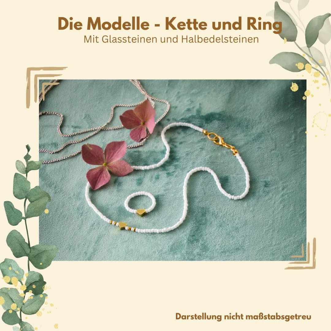 TOPP Die wunderbare Kreativbox Schmuckatelier. Anleitungsbuch (32 S.), Flachzange, Biegeringöffner, Perlennadeln, Perlenlegebrett, über 800 Perlen und Schmuckaccessoires, White