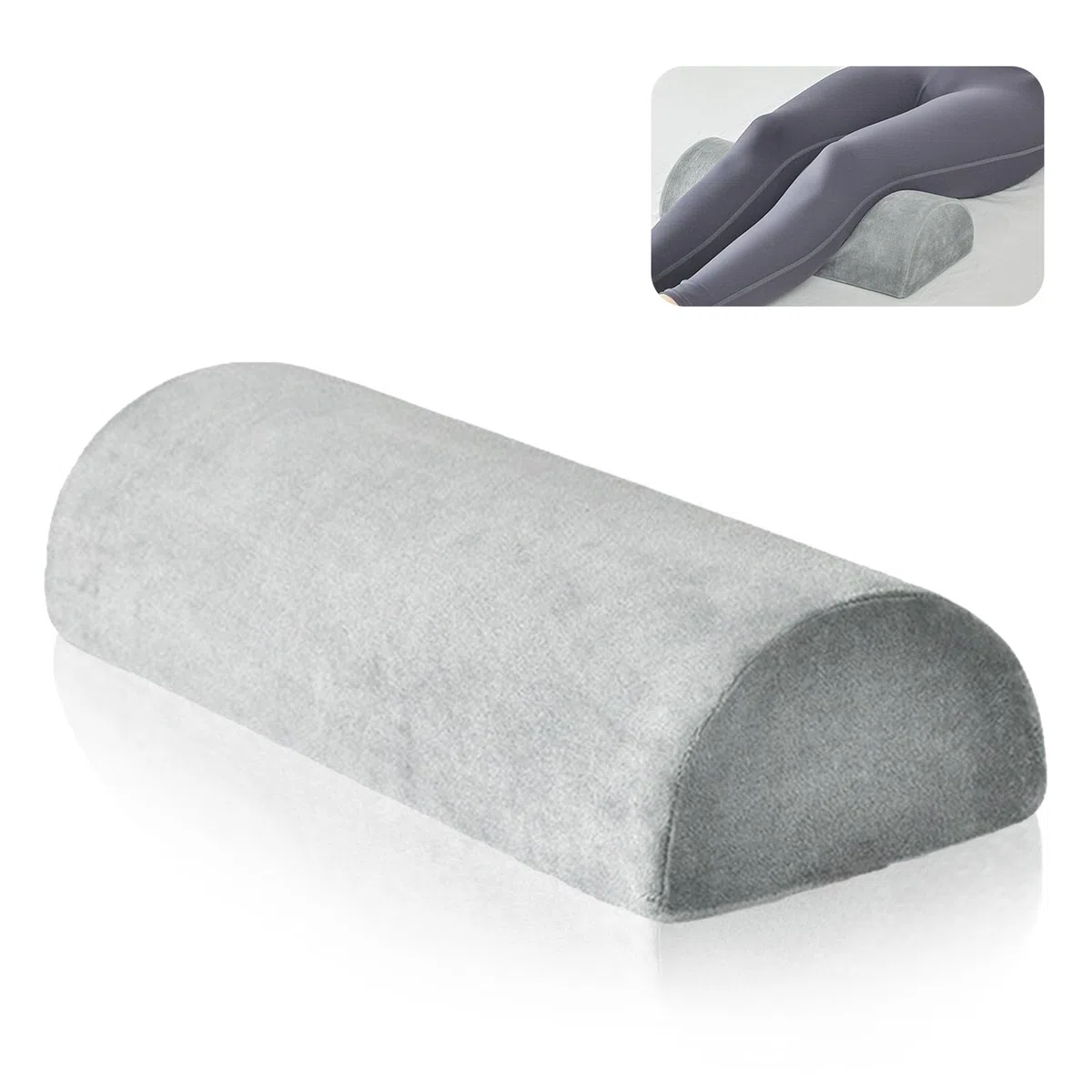Memory Foam Kissen, orthopädische Nackenrolle, Beinhochlagerungskissen unter dem Knie, Rücken, Beine, Seitenschläfer, postoperative Fußstütze, Lendenwirbelsäule, 41,9 x 18 x 9,9