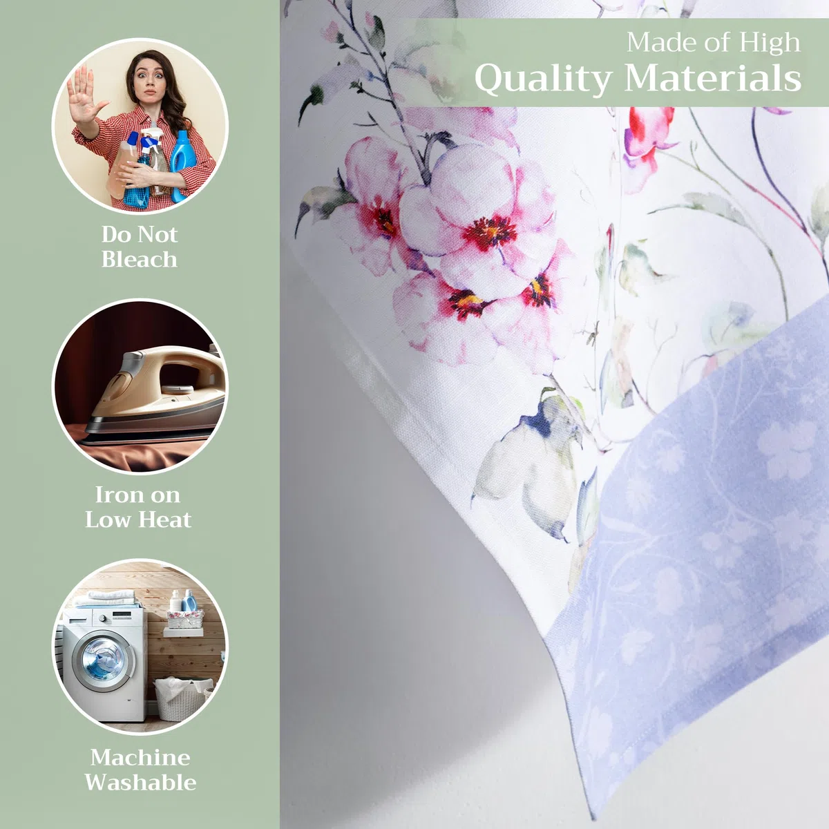 Maison d'Hermine Küchenhandtücher, 3er-Set, 100% Baumwolle, 70 x 50 cm, wiederverwendbar, saugfähig, mit Aufhängeschlaufe, ideal für Küche und Esszimmer,Frühjahr Sommer - Summer Floral