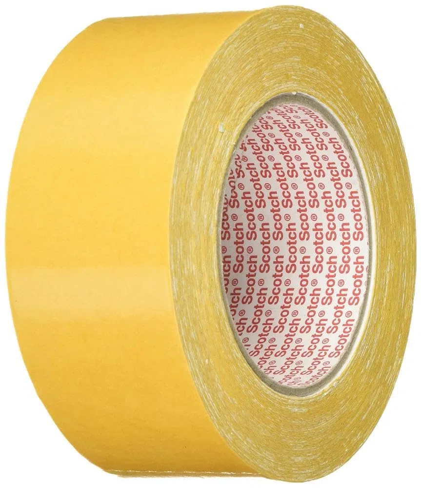 3M Doppelseitiges Klebeband 9191 in Weiß 50mm x 25m – Verlegeband für Klebearbeiten verschiedener Werkstoffe und Textilien – 1-er Pack