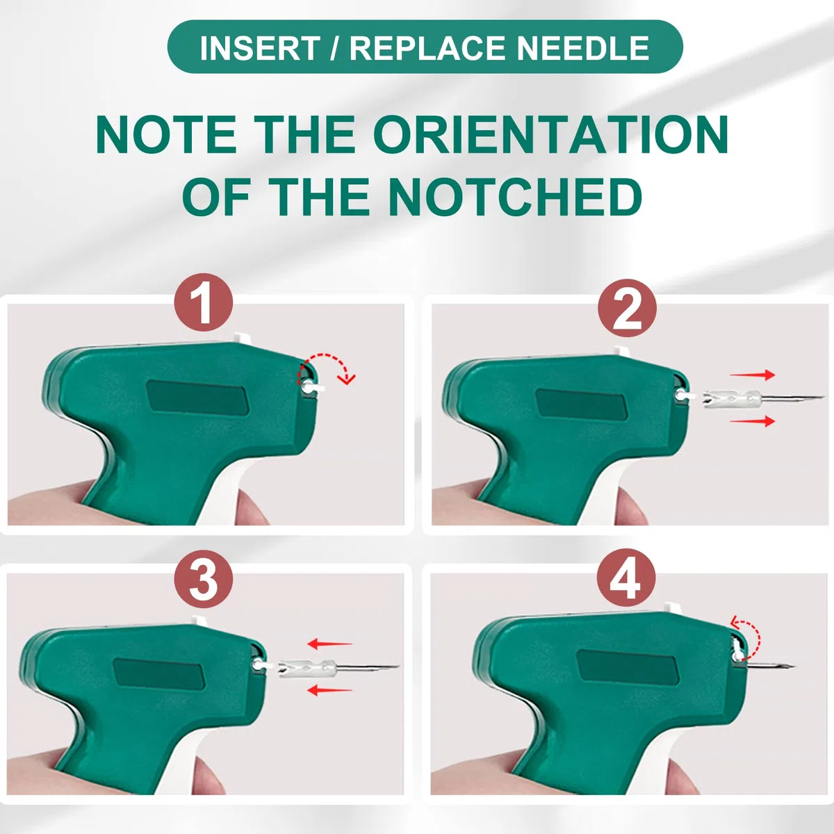 Price lable Mini Stitch Gun, Stitchy Tag Gun Kit für Kleidung mit 6 Ersatznadeln&5000 0.19“ Befestigungen, Stitchy Quick Clothing Fixer für Nähen Quilten Säume