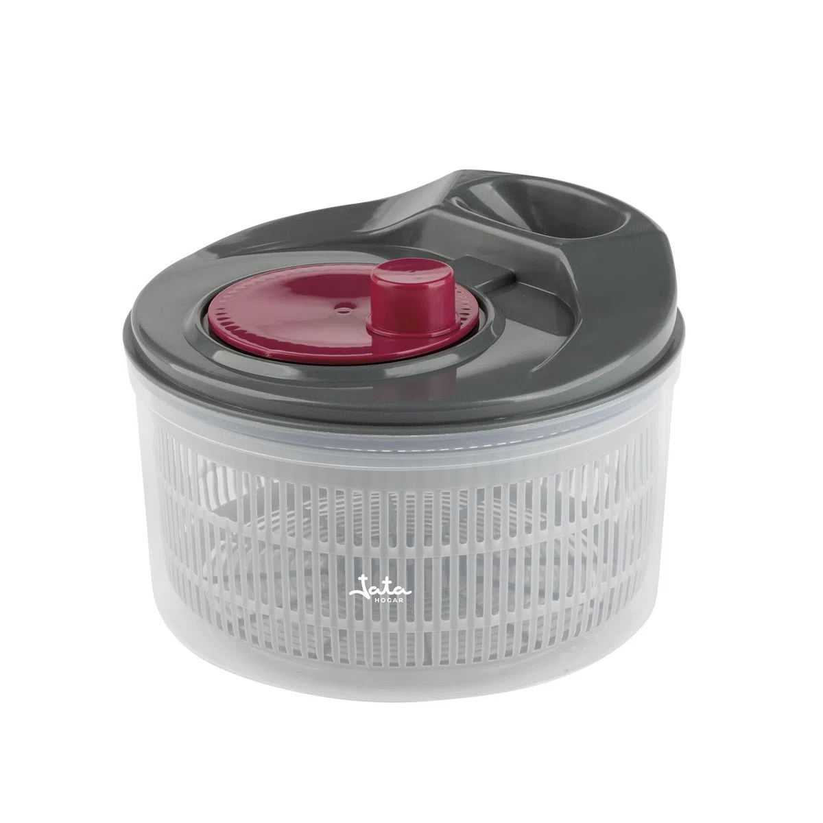 JATA Home HACC4554 Salatschleuder, 3 l, BPA-frei, drehbar in beide Richtungen, Schleudern, wäscht und trocknet Salat, Obst und Gemüse
