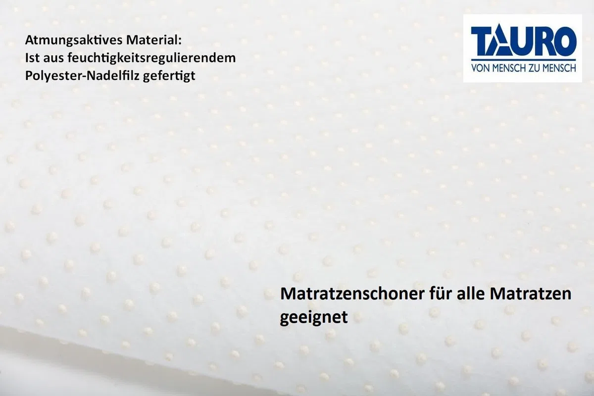TAURO Noppen Matratzenschoner 140x200 cm | Rutschhemmend Matratzenunterlage atmungsaktiv | Filz-Schoner mit Noppen für Lattenrost | Schutz vor Abrieb & Verschmutzung