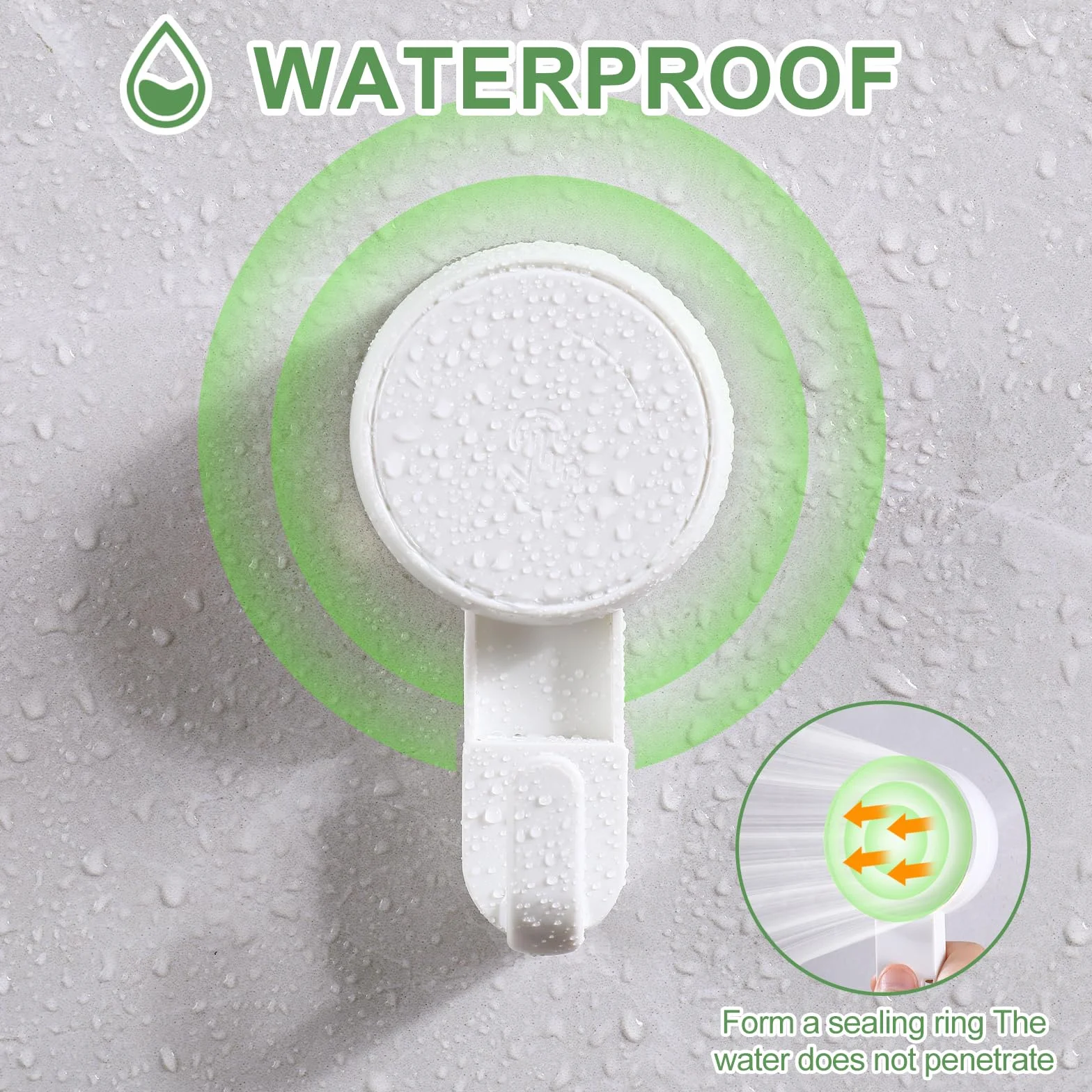4-Pack Saugnapf Haken stark, Saughaken Bad Ohne Bohren, Max 5 KG, 1000 Mal Wiederverwendbar, Saugknöpfe mit Haken für Wand Handtuch Dusche Badezimmer Fliesen Tür Glas Küche Fenster | Max 5 KG, 1000 Mal Wiederverwendbar, Saugknöpfe mit Haken für Wand Handt