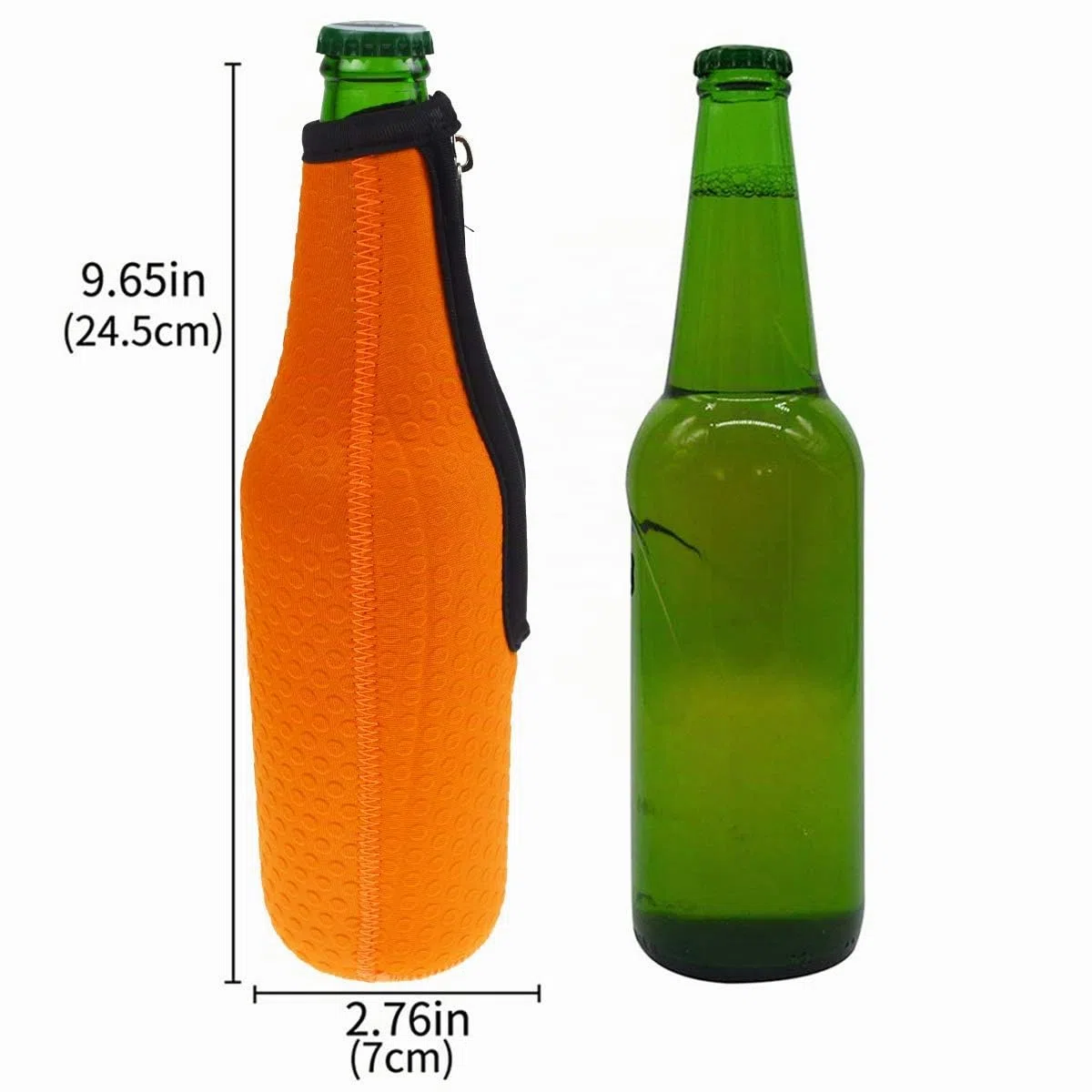 Bier Flaschenkühler, 6 Stück 17,6 Oz (500ml) Neopren Isoliert Reißverschluss Faltbar Bier Flaschen Kühler/Weinkühler / Getränkekühler (6Farben)