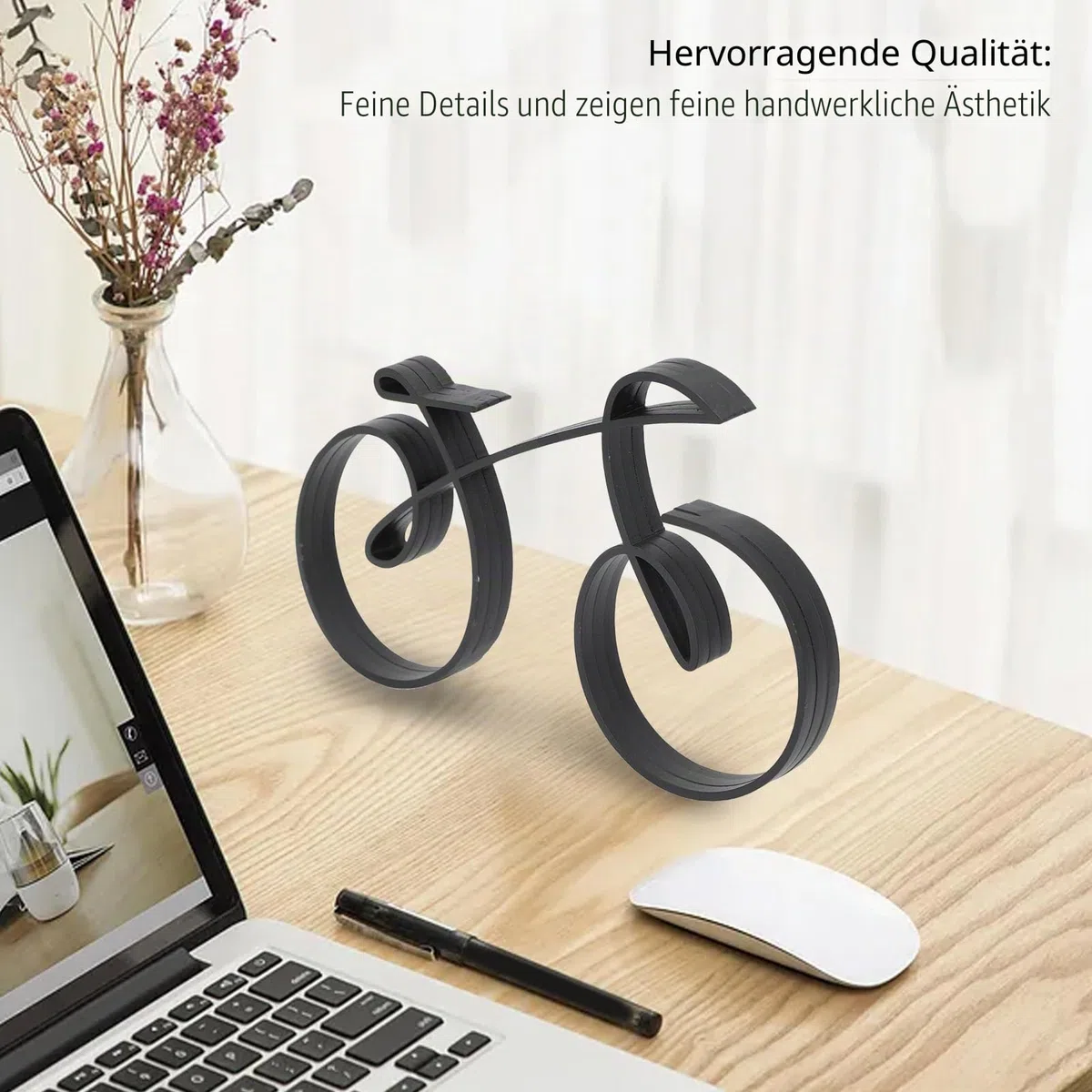 Tissting Fahrrad Skulptur Eisen Miniatur Fahrrad Dekofigur Bike Statue | Modell Sammlereisen Heimdekoration Geschenk für Läufer Sportler Radfahrer Fahrrad Enthusiasten