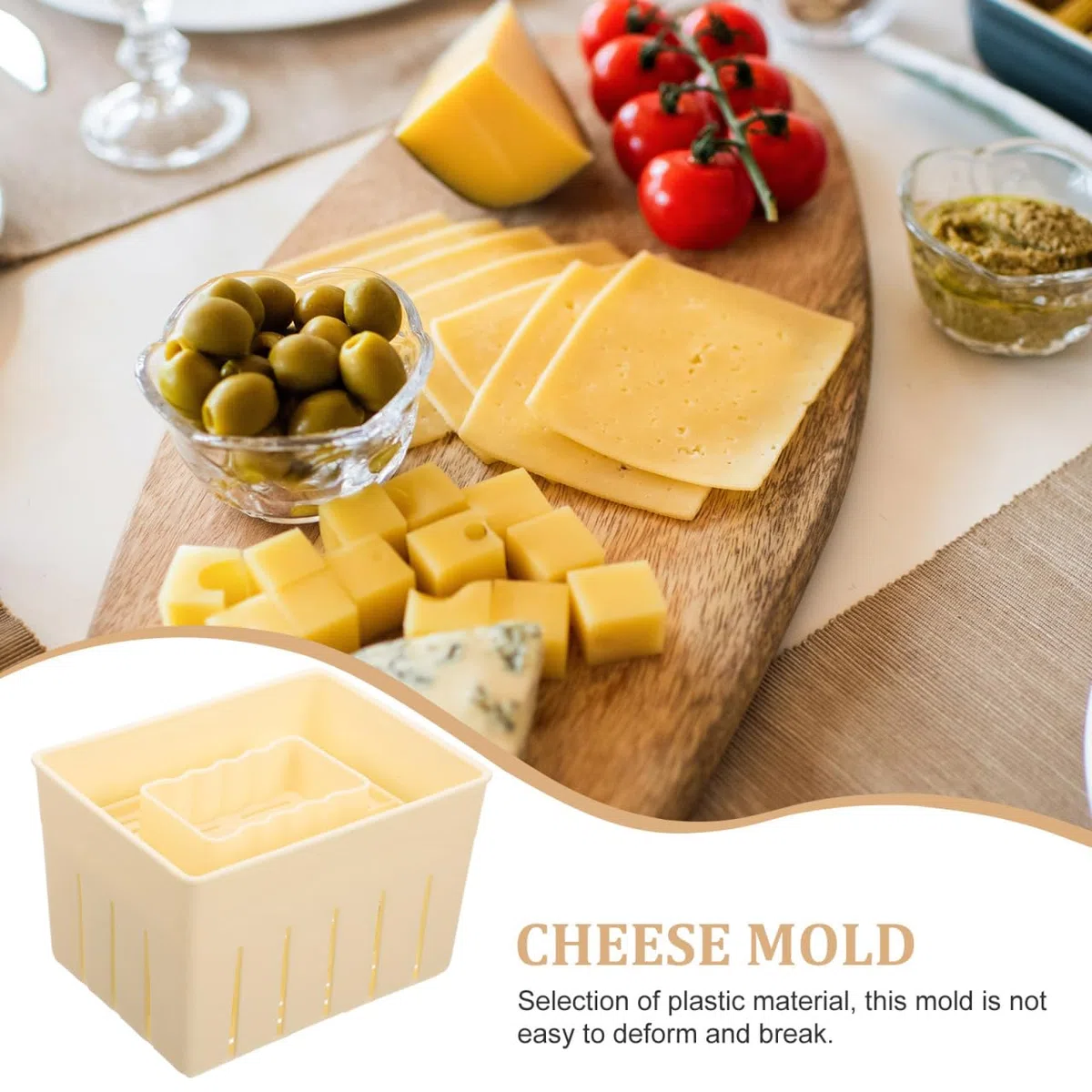 Cabilock 3Er Set Tofu Pressform Mit Deckel Kunststoff Tofu-Hersteller Käsepresse Für Hausgemachte Herstellung Küchenzubehör