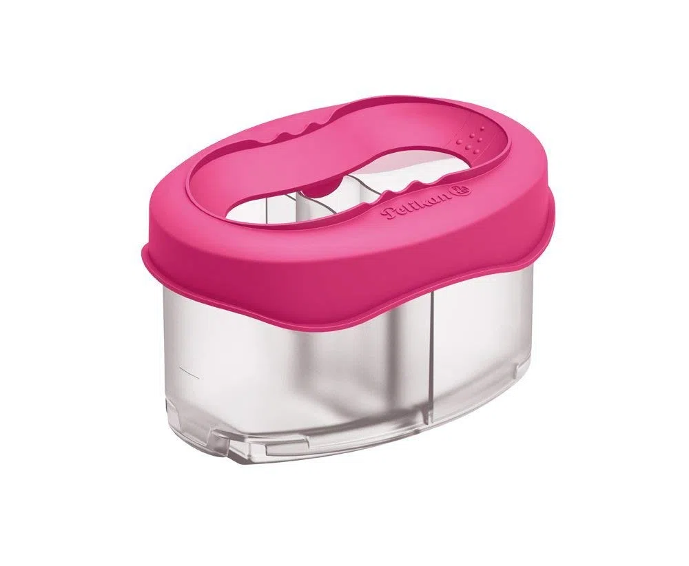 Pelikan Deckfarbkasten 735 SP/12 mit 12 Farben und 1 Tube Deckweiß/Starter (Magenta mit Space-Wasserbecher + Pinsel-Set) (Set)