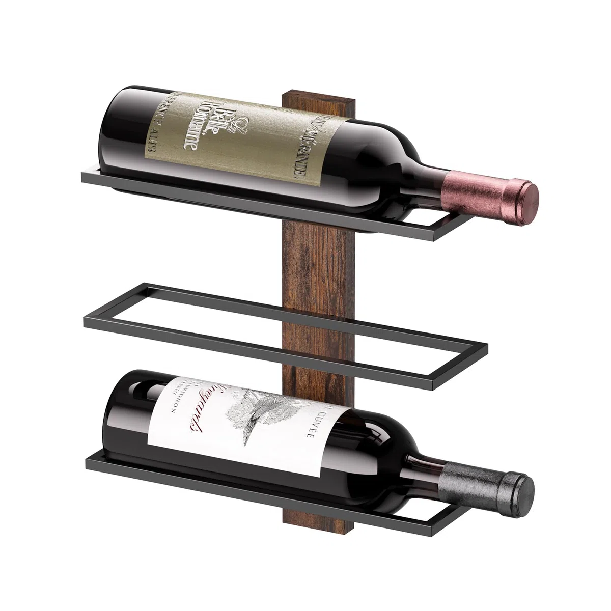 B4Life Weinregal Zur Wandmontage Für 3 Flaschen -weinregal Wand, Flaschenregal,Flaschen Wandregal,weinflaschenhalter,weinhalter Zum Umhängen,Weinhalter Und Weindekor Für Die Wand