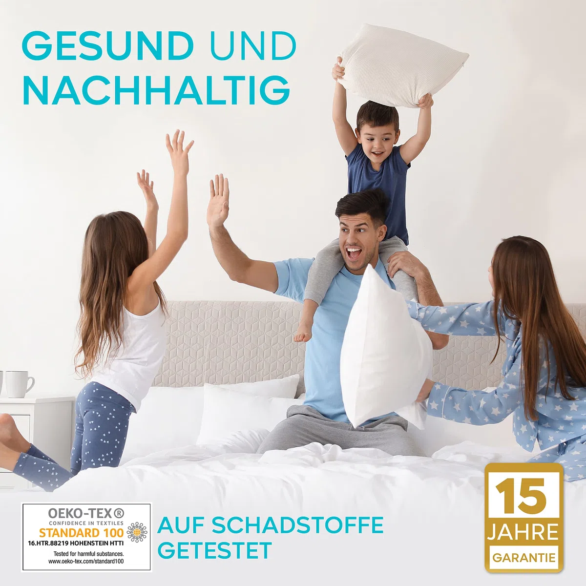Matratzenschoner 180x200 Wasserdicht Oeko-TEX Zertifiziert von Twinzen - Matratzenschoner 180x200 Baumwolle Atmungsaktiv mit 4 Eckgummis