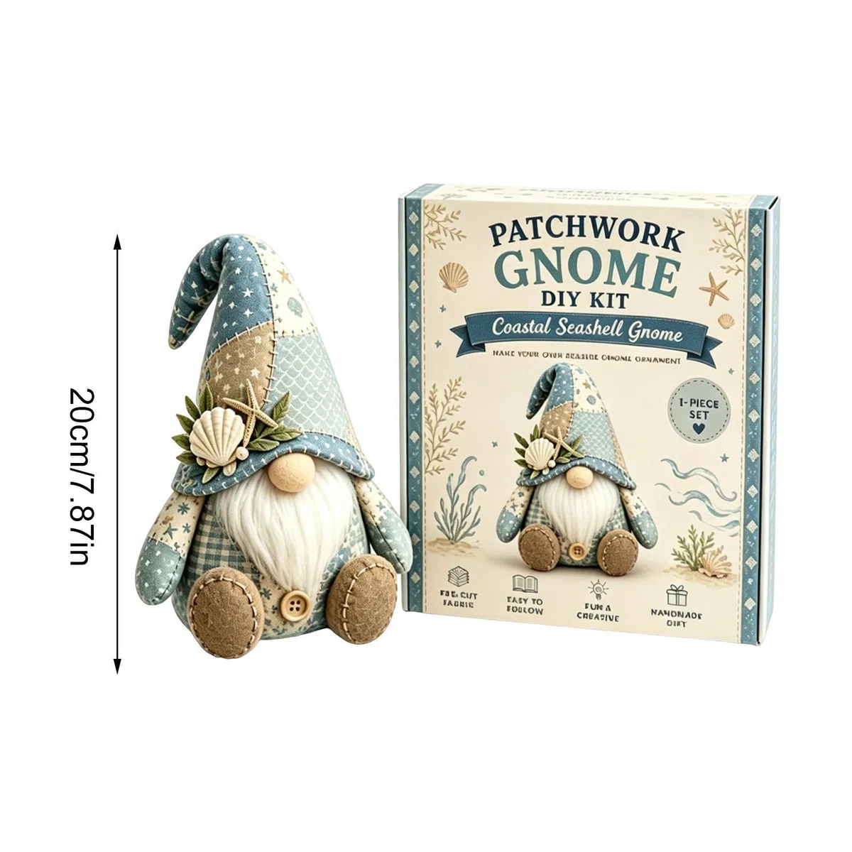 Sdttoab Gnome-patchworks-DIY-Kollektion, Handcrafted Felt Gnome Kit, Für Anfänger, Kreatives DIY-Geschenk Für Bastelliebhaber Und Heimdekoration