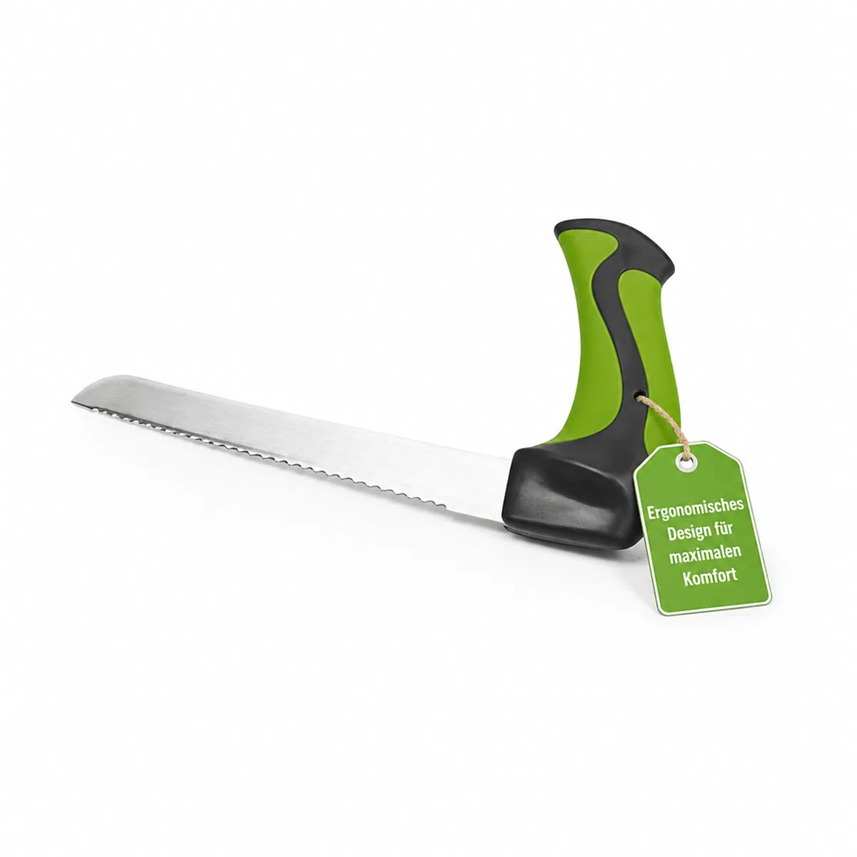 ATC Handels GmbH Ergonomisches Brotmesser – für präzises Schneiden – mit abgewinkeltem Griff