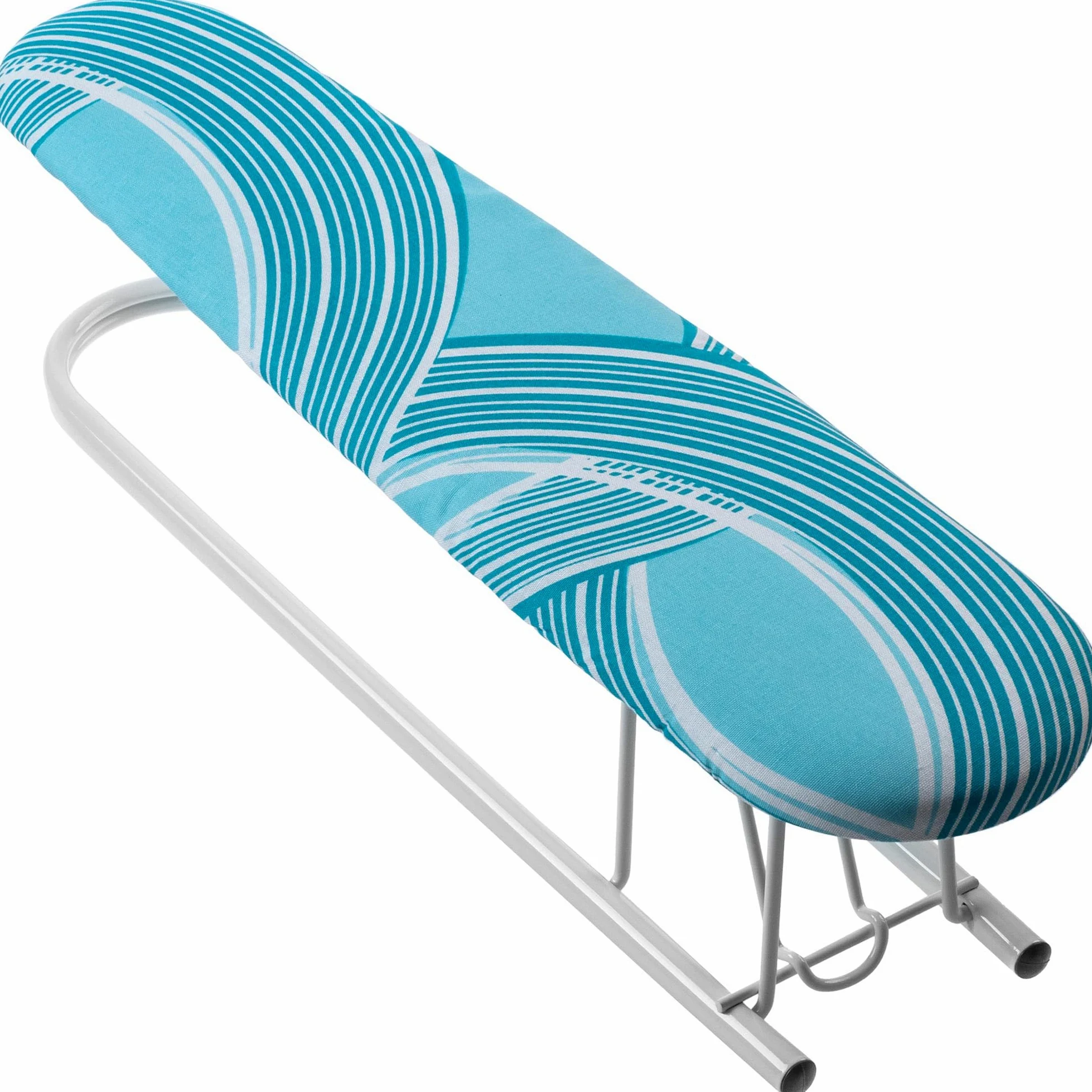 KADAX Bügelbrett 53x13cm mit Ärmelbügelbrett - Stabiler Bügeltisch für Dampfbügelstation, klappbar, höhenverstellbar, mit hitzebeständiger Bügeleisenablage