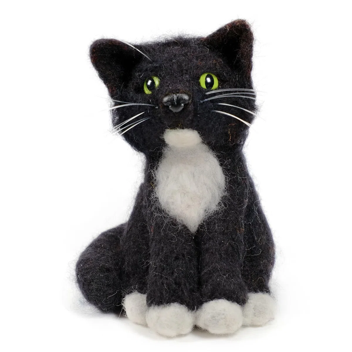 Feltsky Nadelfilz-Set mit schwarzer Katze für Anfänger, Bastelset, enthält alles, um 13 cm Höhe zu machen